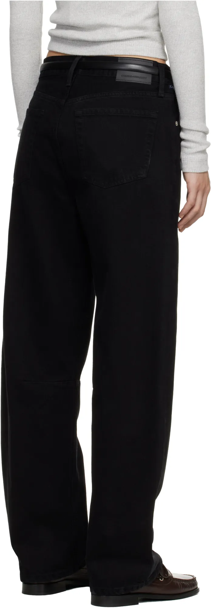 Miro Long Mid-Rise Barrel-Leg Jeans