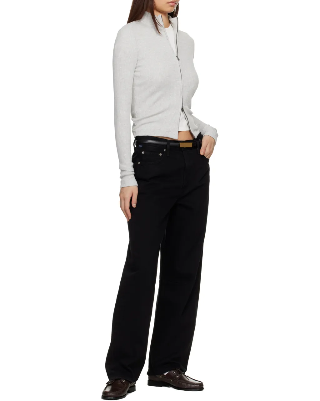 Miro Long Mid-Rise Barrel-Leg Jeans