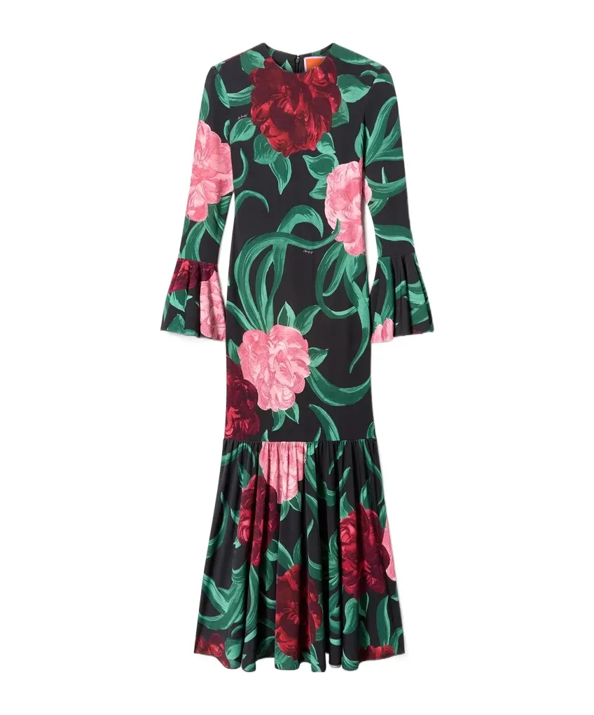 Alba Floral Ruffled Midi Dress
