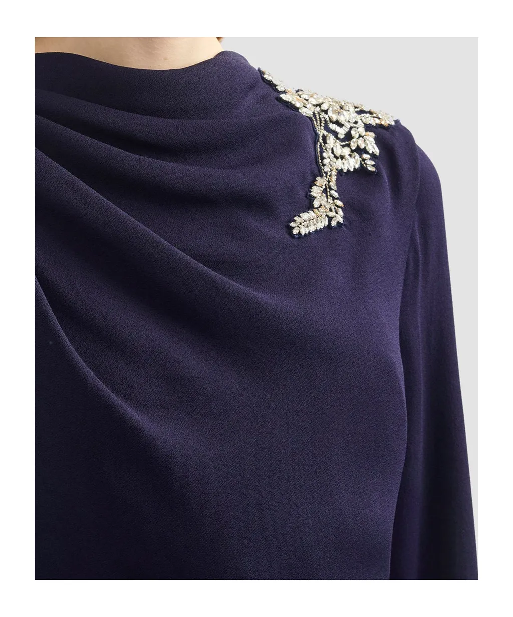 Long-Sleeved Formal Dress
