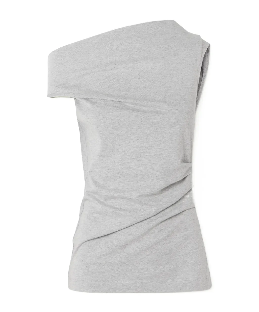 Off-The-Shoulder Draped Knit Top