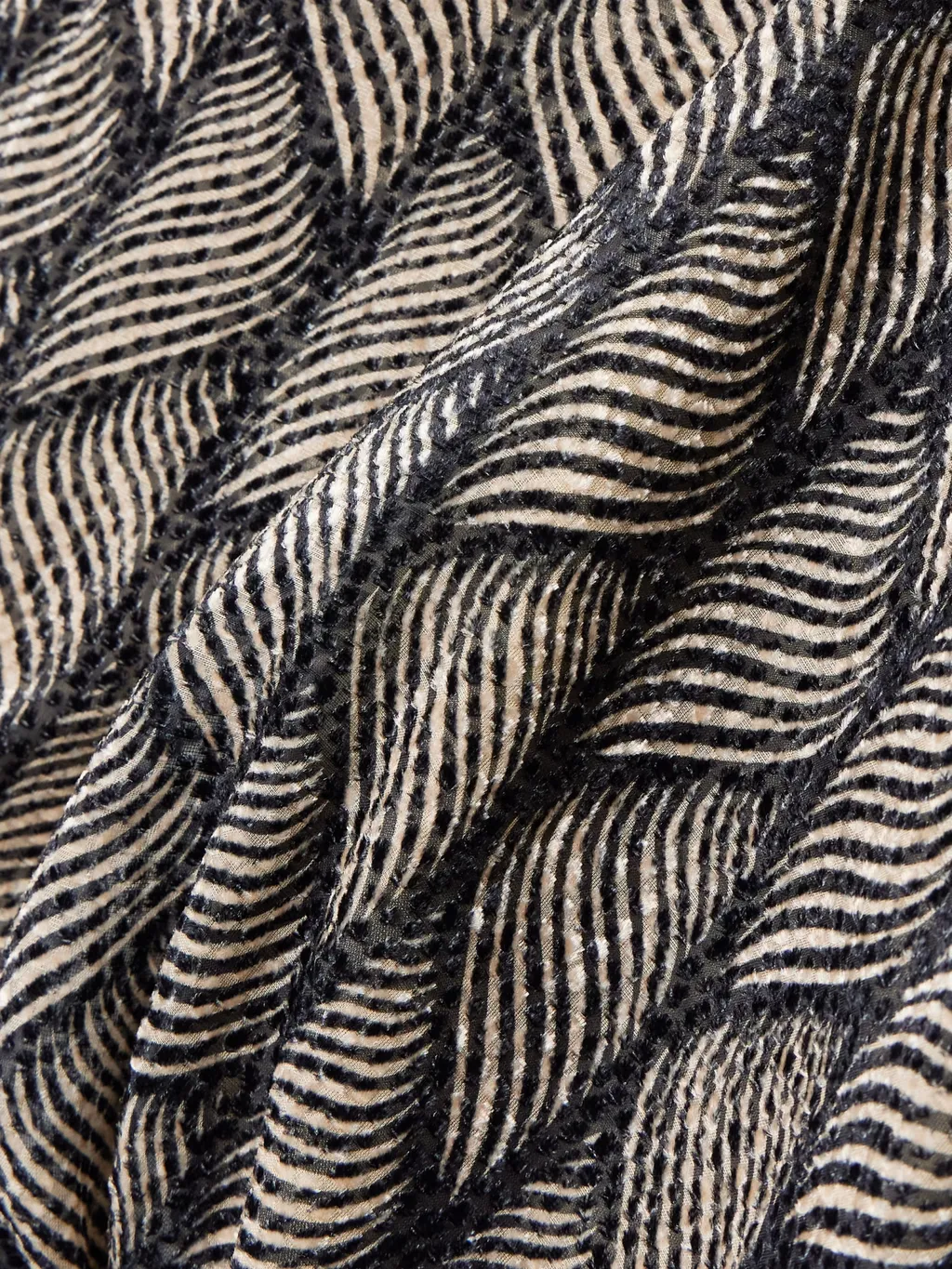 Gathered Printed Devoré-Velvet Gown