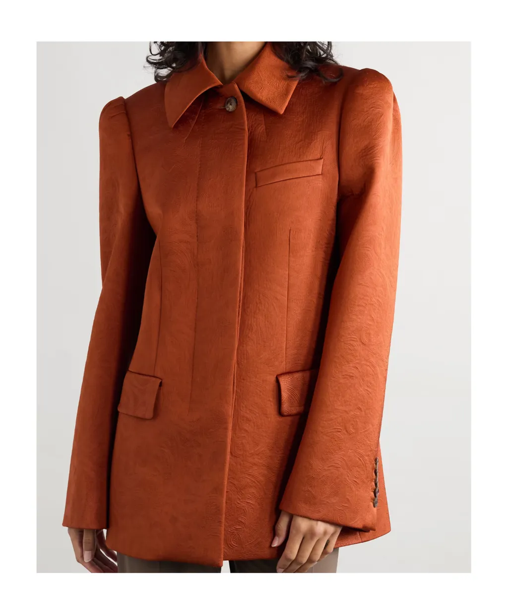 Embossed Crepe Blazer