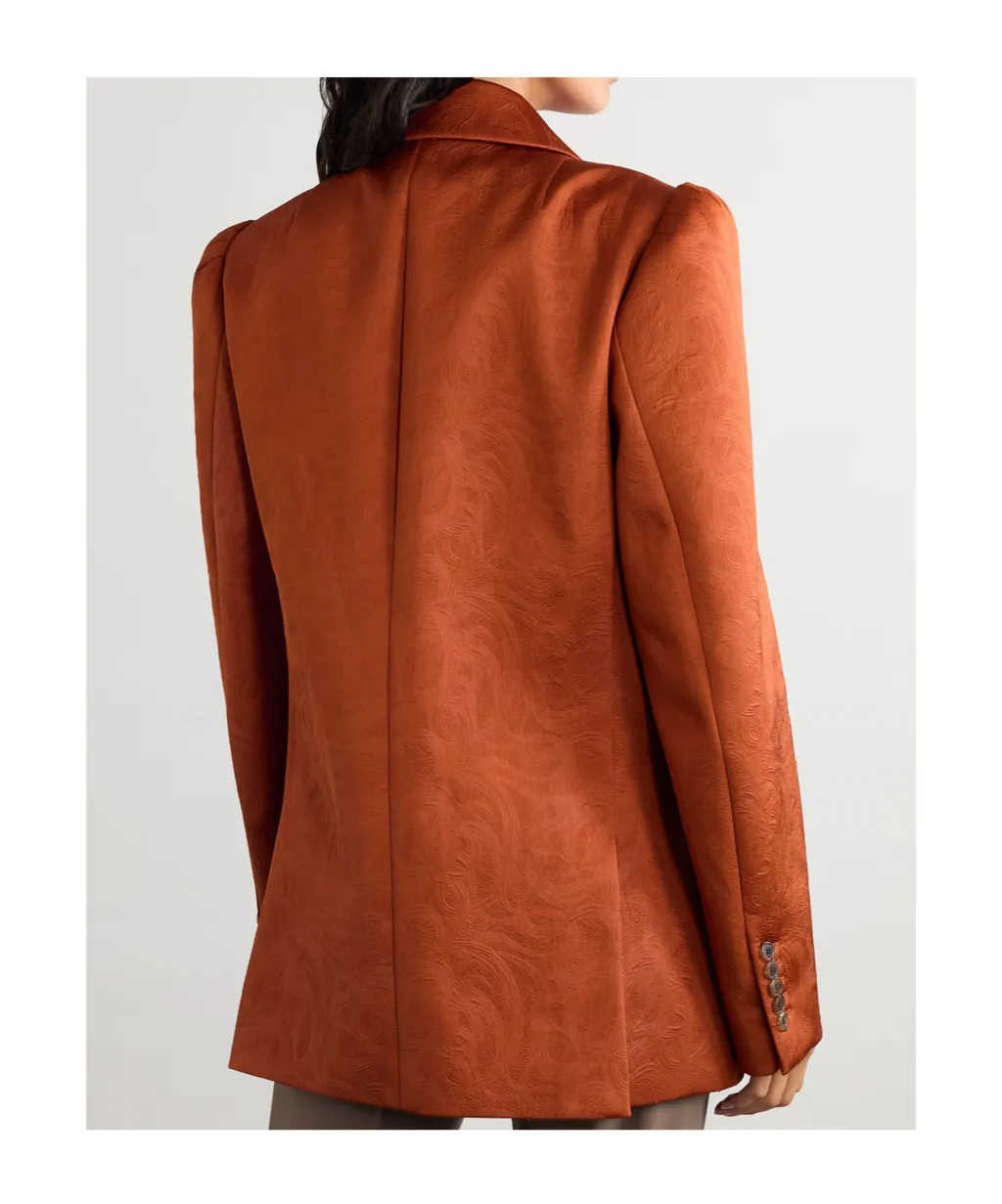 Embossed Crepe Blazer