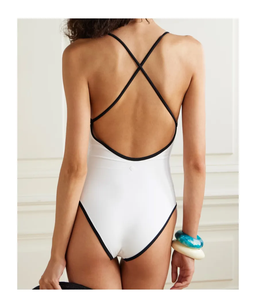 Itak Square-Neck Criss-Cross Swimsuit