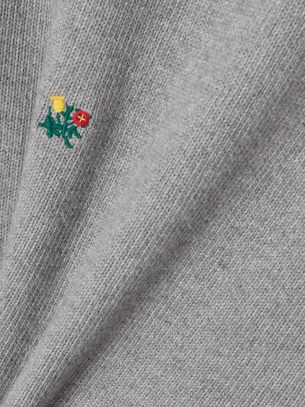 Crest Embroidered Ribbed Cotton Polo Shirt