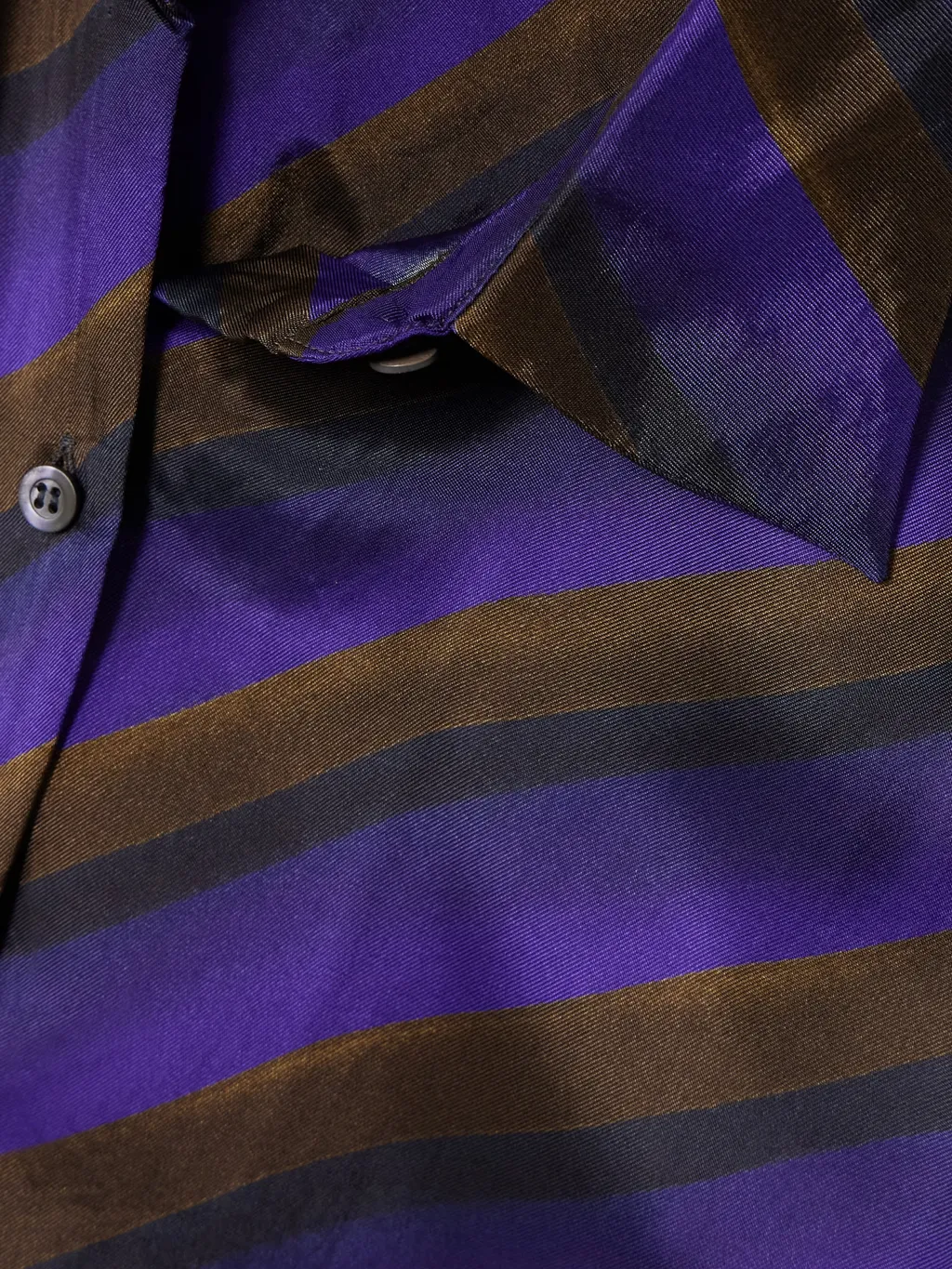 Oversized Striped Satin-Twill Mini Shirt Dress