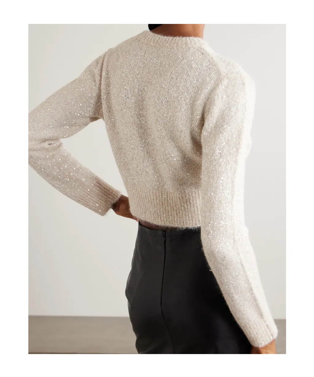 Embellished Alpaca-Blend Cardigan