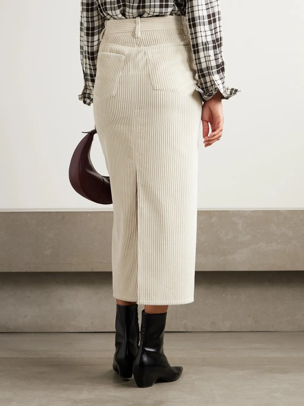 Calder Cotton-Corduroy Midi Skirt