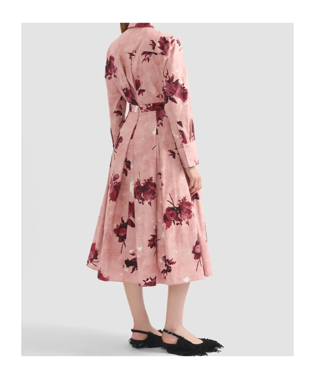 Rose-Print Long-Sleeve Shirt