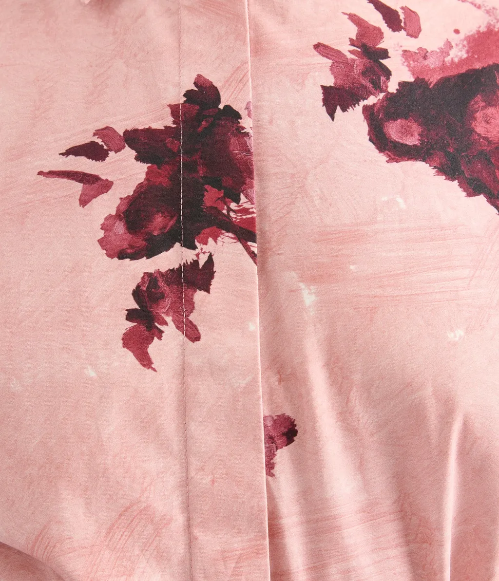 Rose-Print Long-Sleeve Shirt