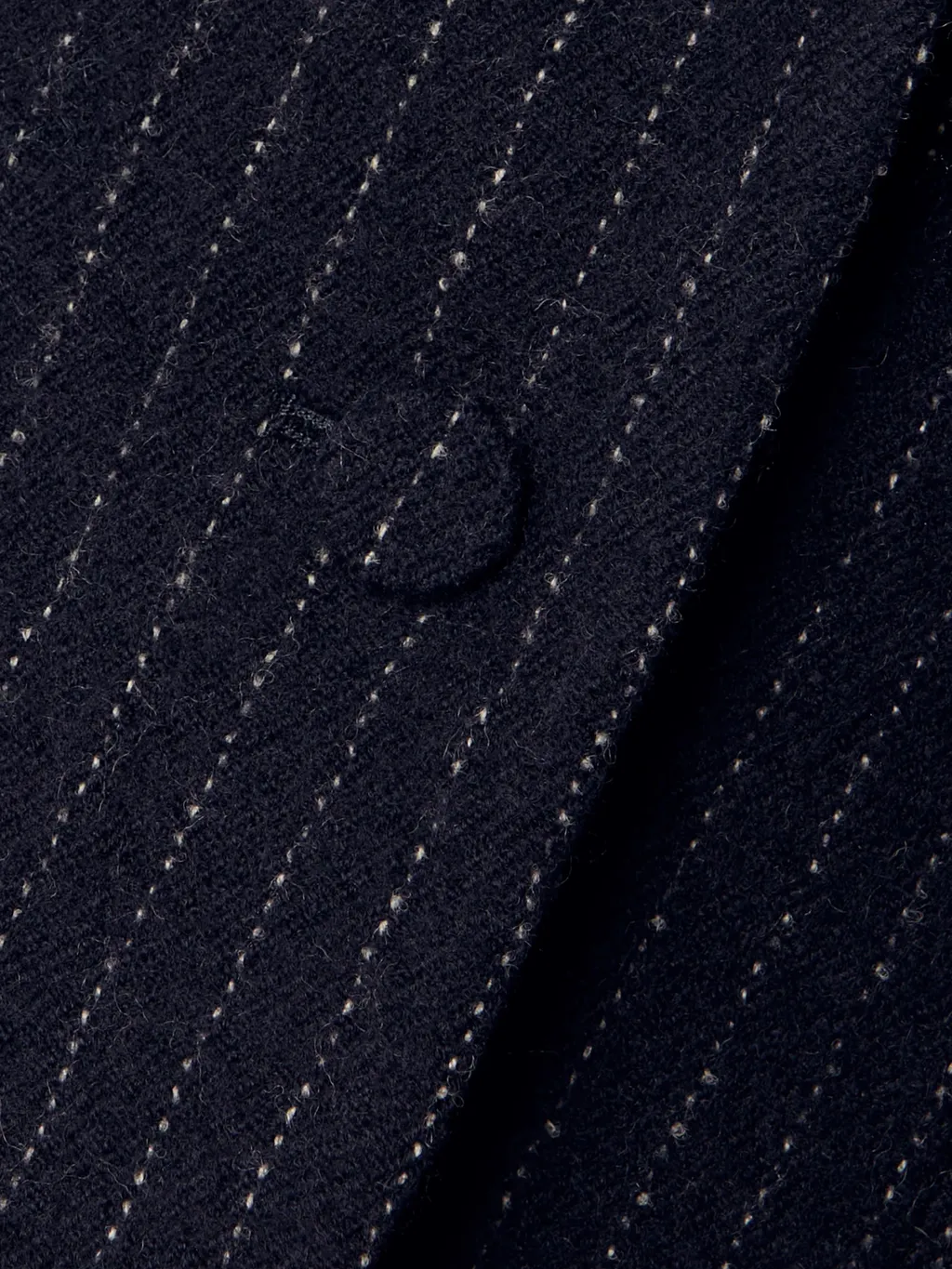 Cropped Pinstriped Wool Blazer