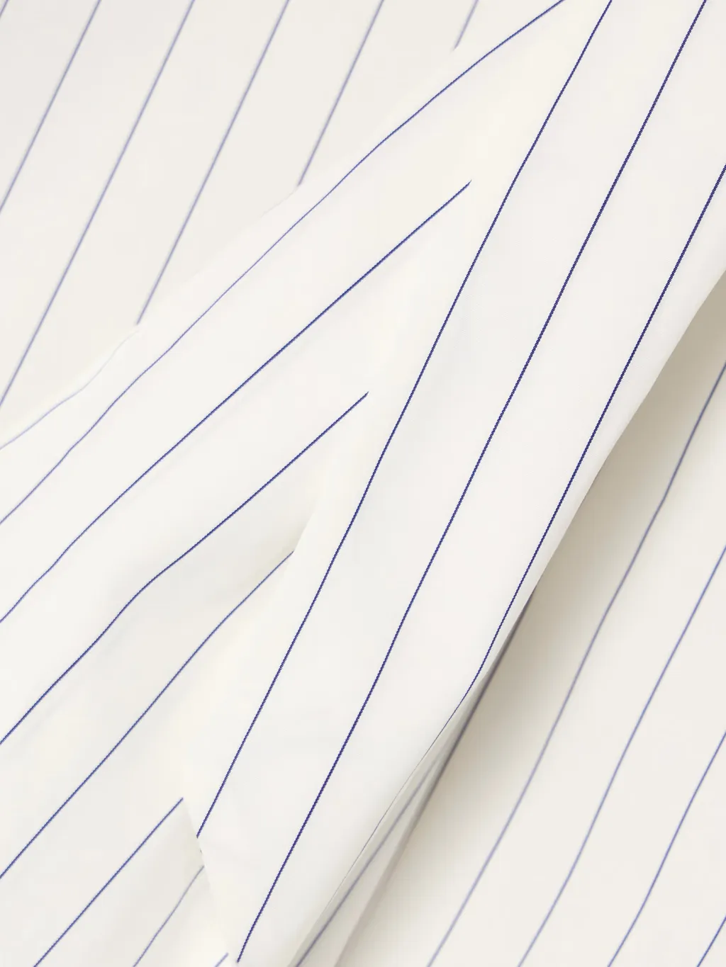 Pinstriped Cotton-Poplin Pussy-Bow Shirt