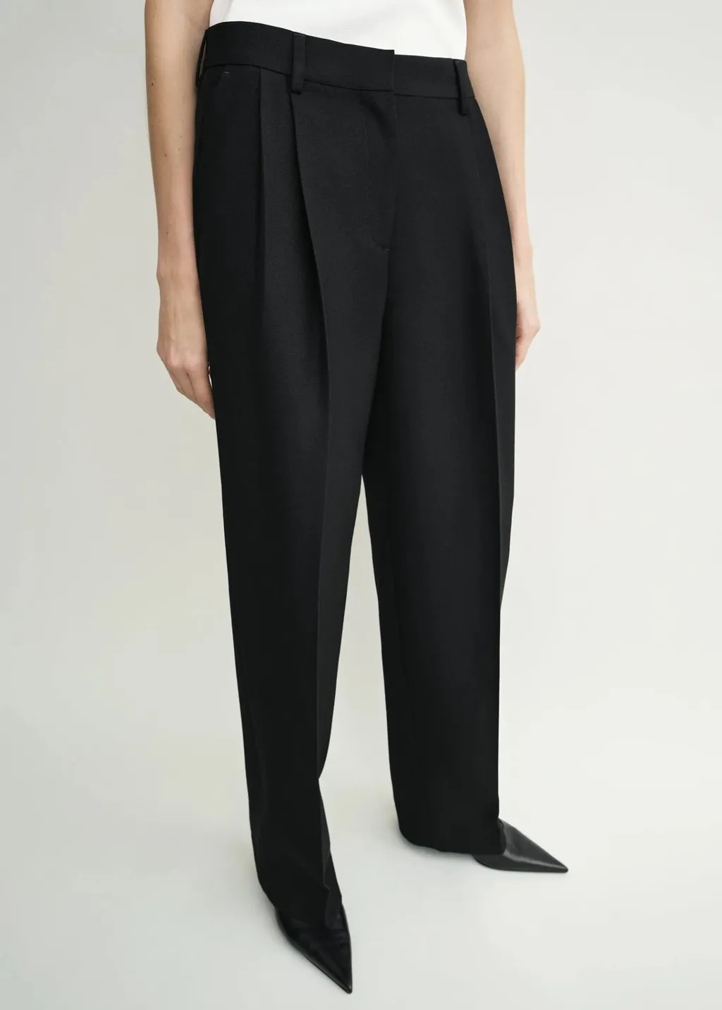 Double-Pleat Tailored Trousers