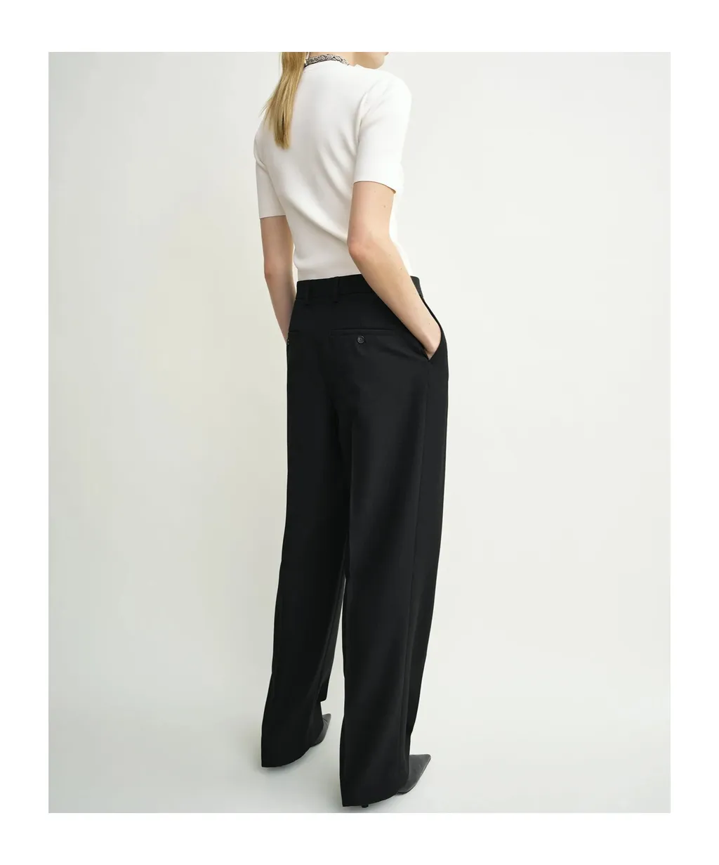 Double-Pleat Tailored Trousers