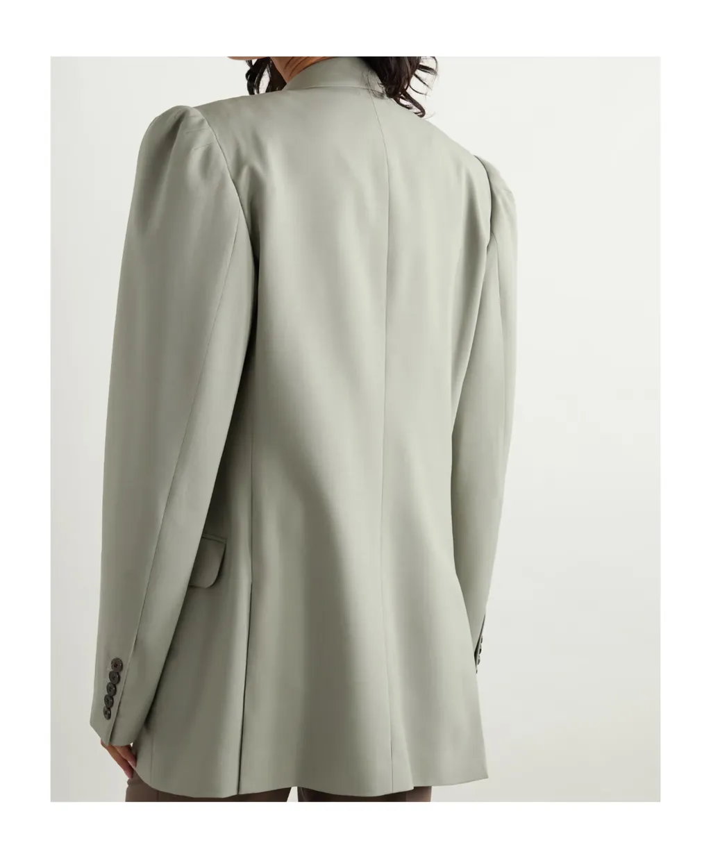 Double-Breasted Wool And Mohair-Blend Twill Blazer