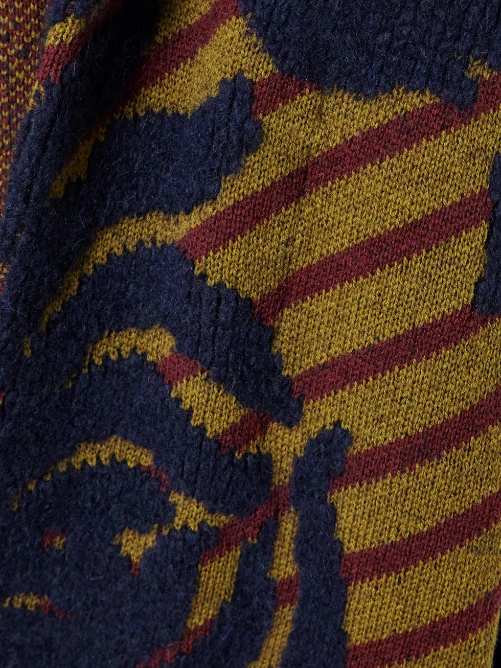 Belted Intarsia Wool-Blend Cardigan