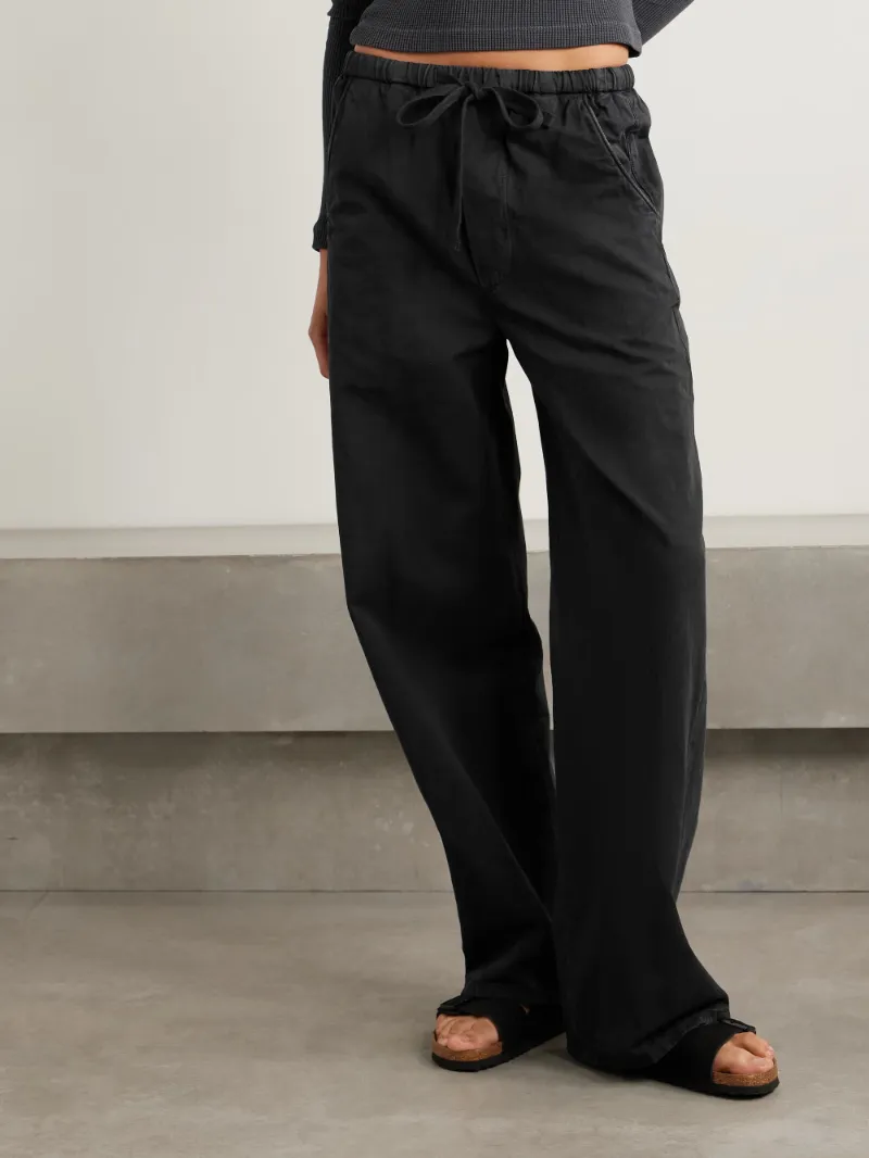 Aurora Cotton And Linen-Blend Wide-Leg Pants