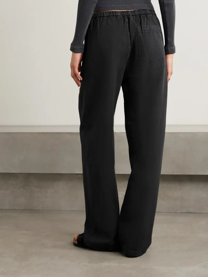 Aurora Cotton And Linen-Blend Wide-Leg Pants