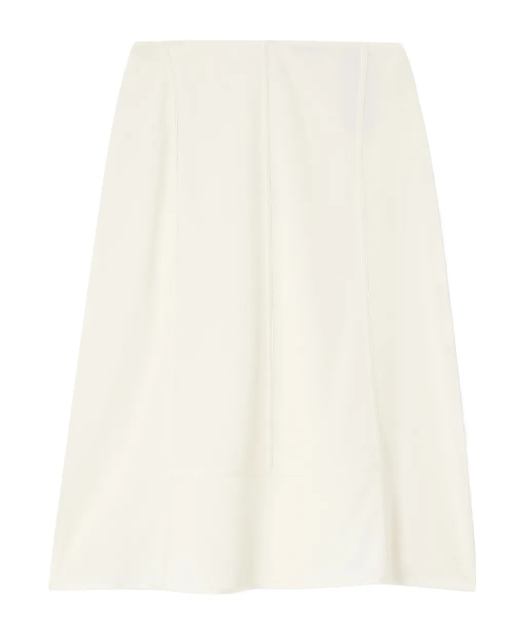 Paneled Jersey Midi Skirt