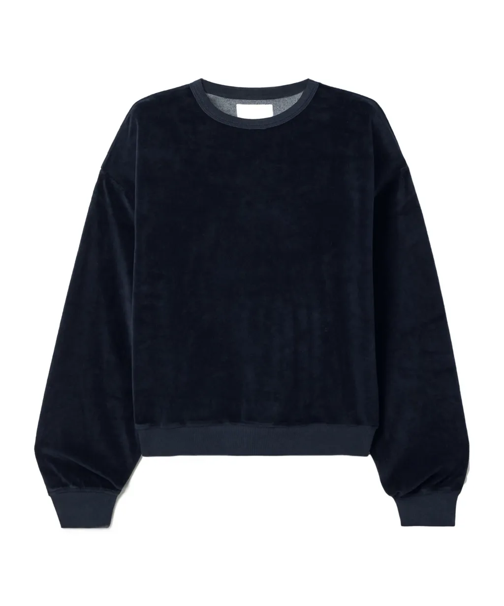 Vintage Cotton-Blend Velour Sweatshirt