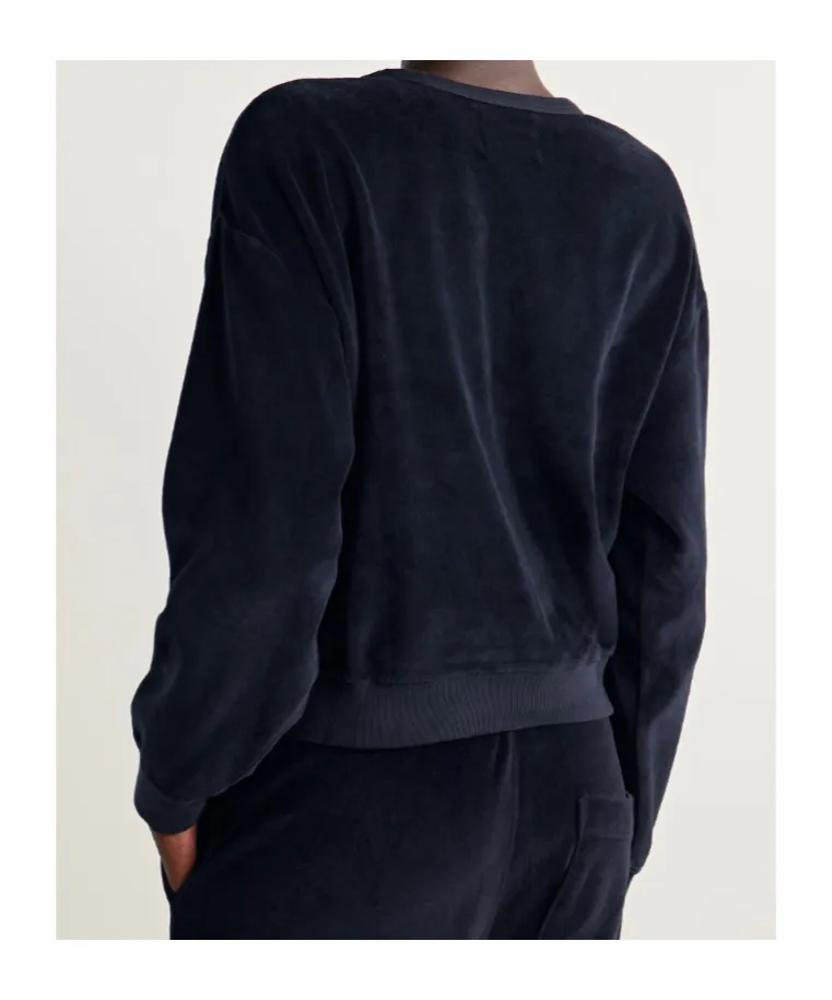 Vintage Cotton-Blend Velour Sweatshirt