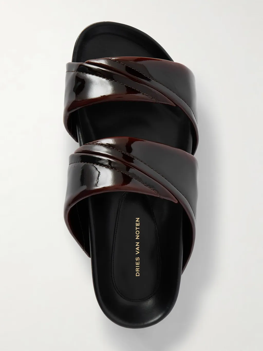Patent-Leather Platform Slides