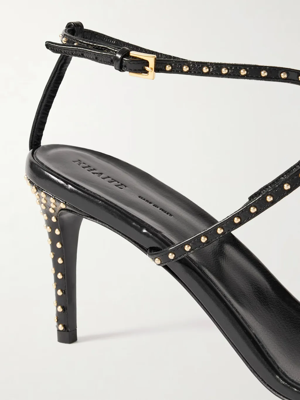 Studded High-Heeled Sandals