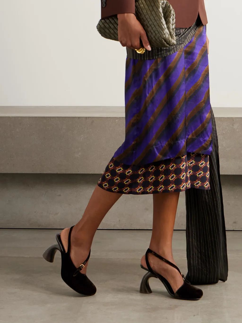 Velvet Slingback Pumps