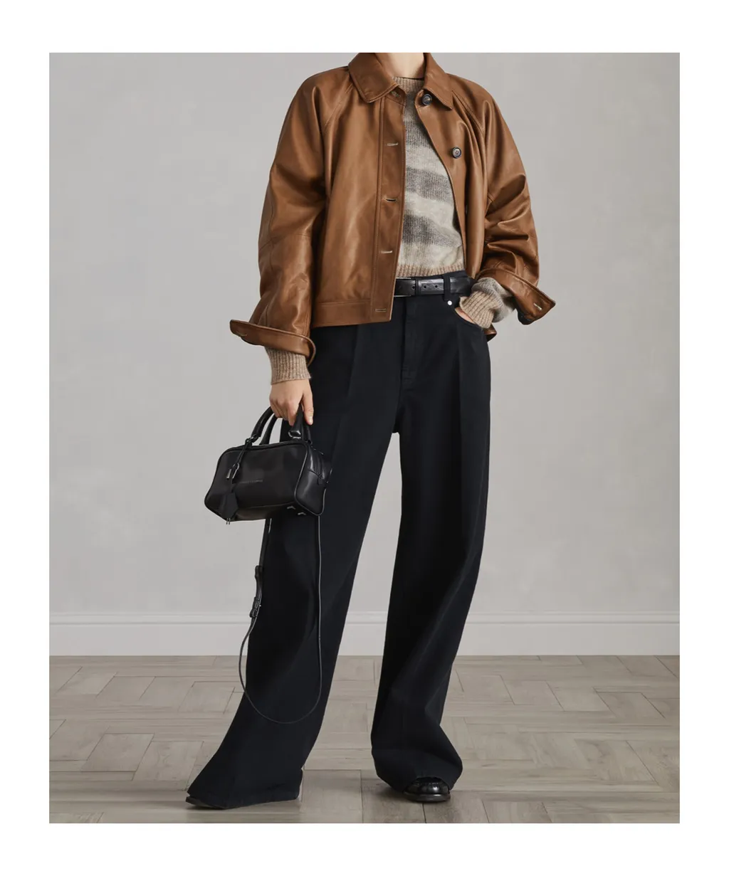 Dyed Straight-Leg Trousers