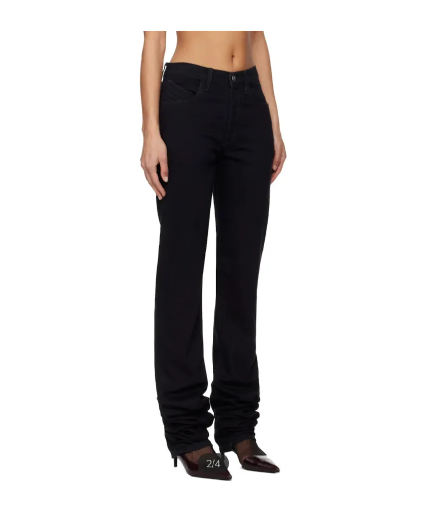 The Attico Logo Patch Stretch Denim Jeans