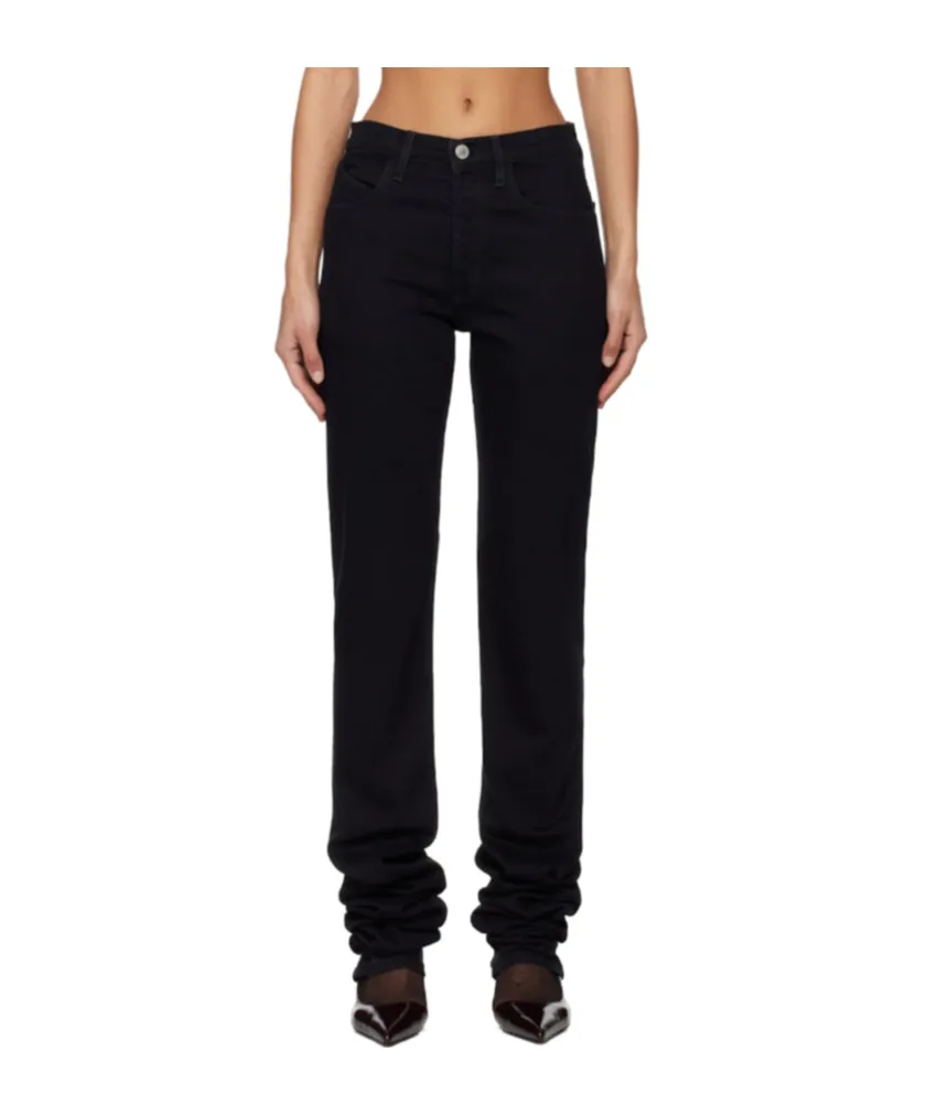 The Attico Logo Patch Stretch Denim Jeans