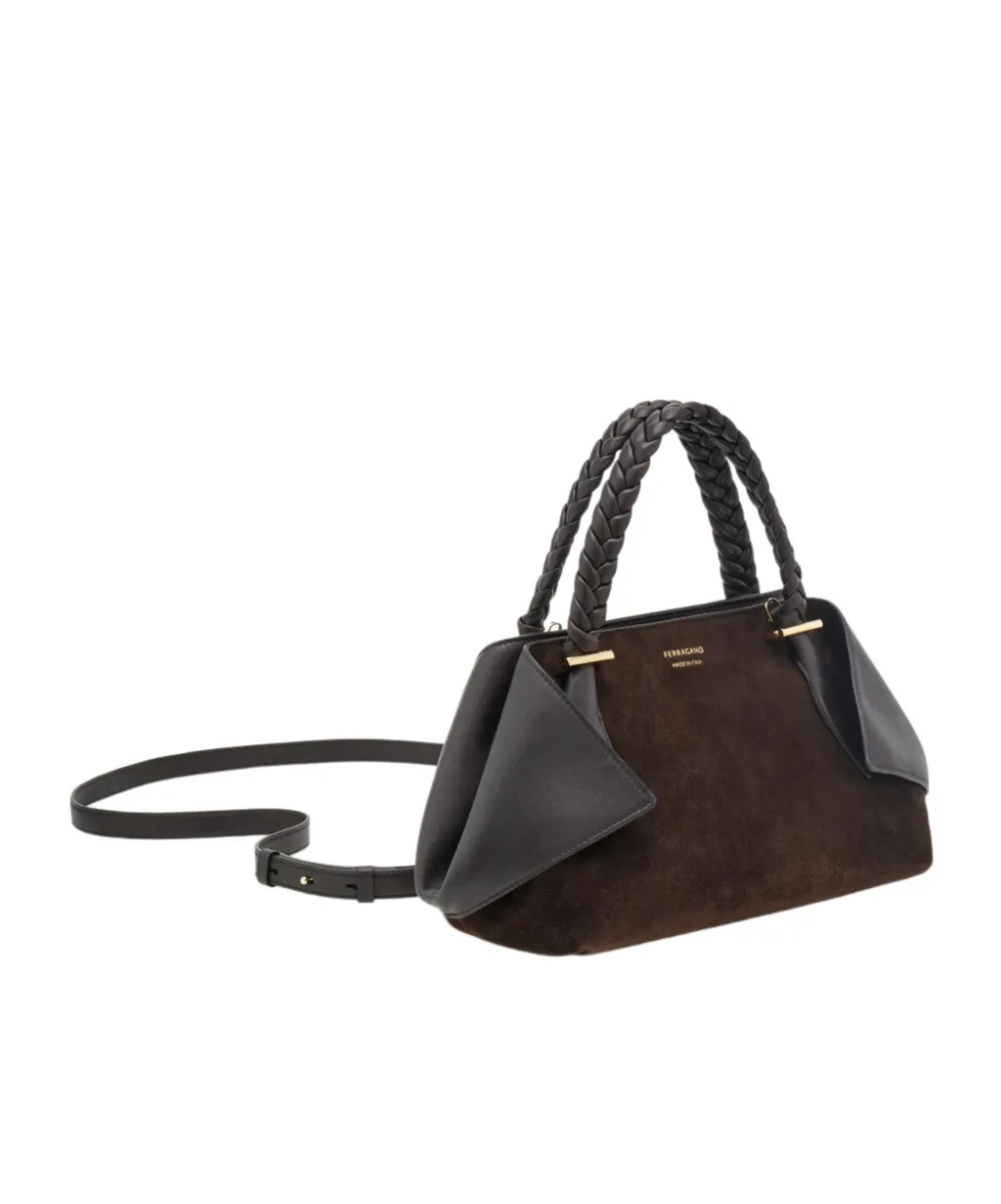 Ferragamo Medium Logo Printed Braided Strap Tote Bag