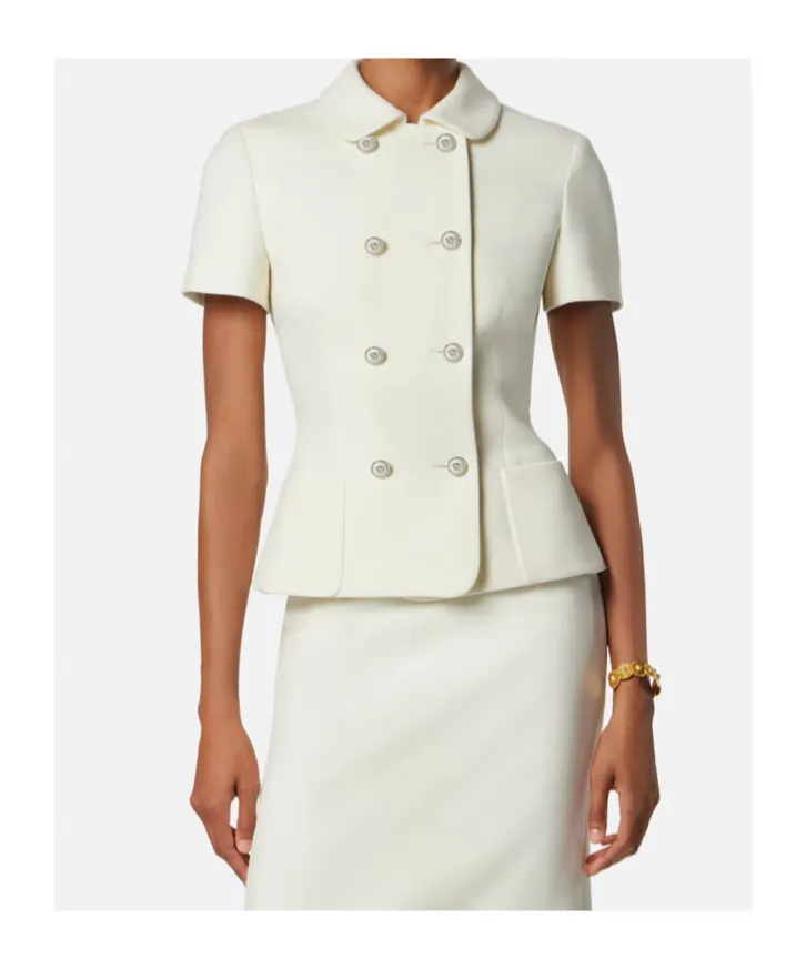 Versace Double-Breasted Short-Sleeved Jacket
