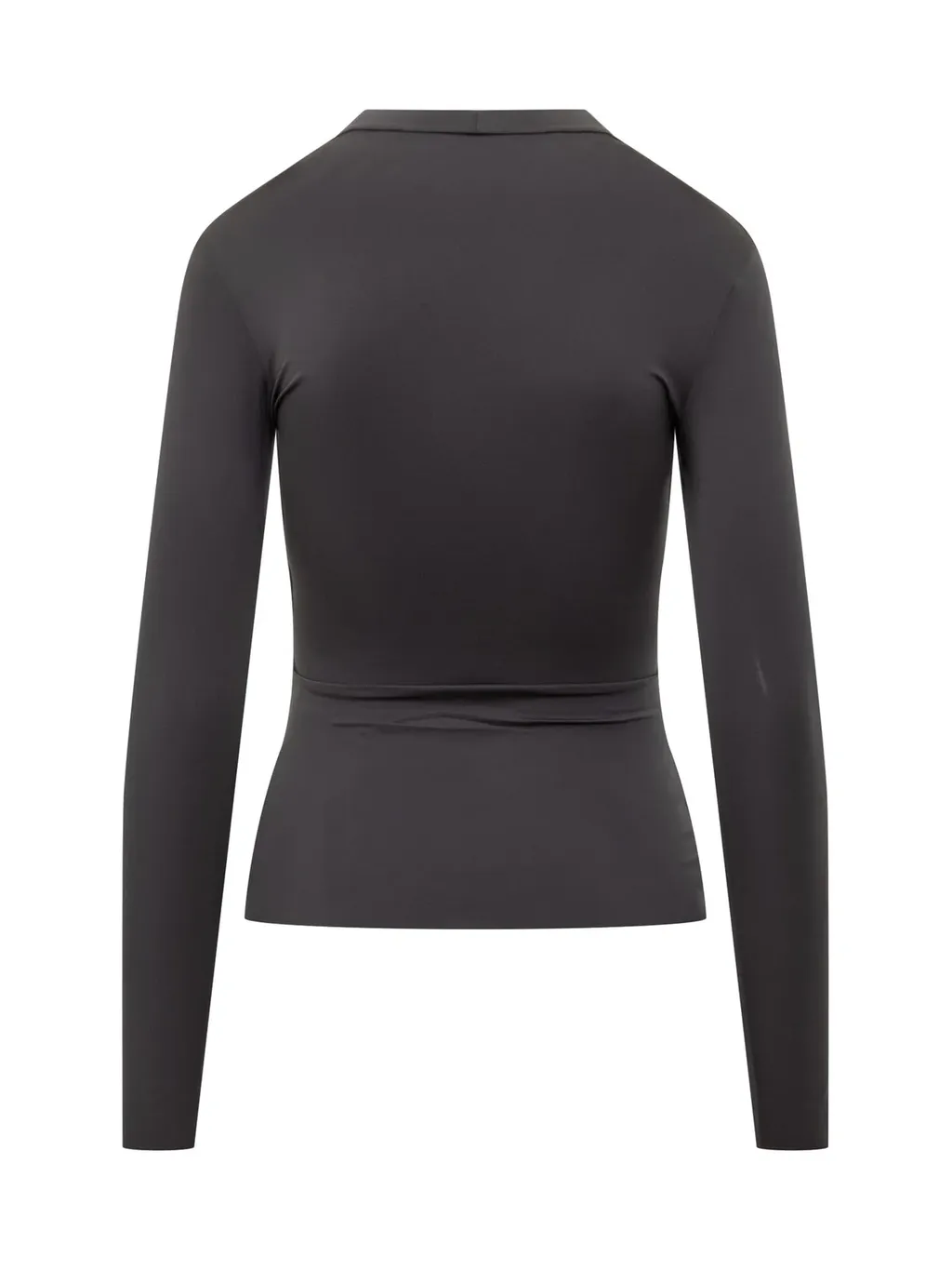 Marine Serre Moon Logo Strass Jersey Ls Highneck Top