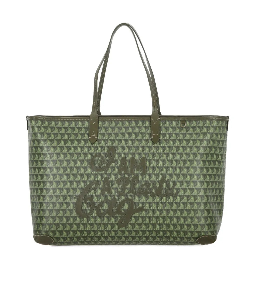 Anya Hindmarch I Am A Plastic Bag Motif Zip Tote Bag