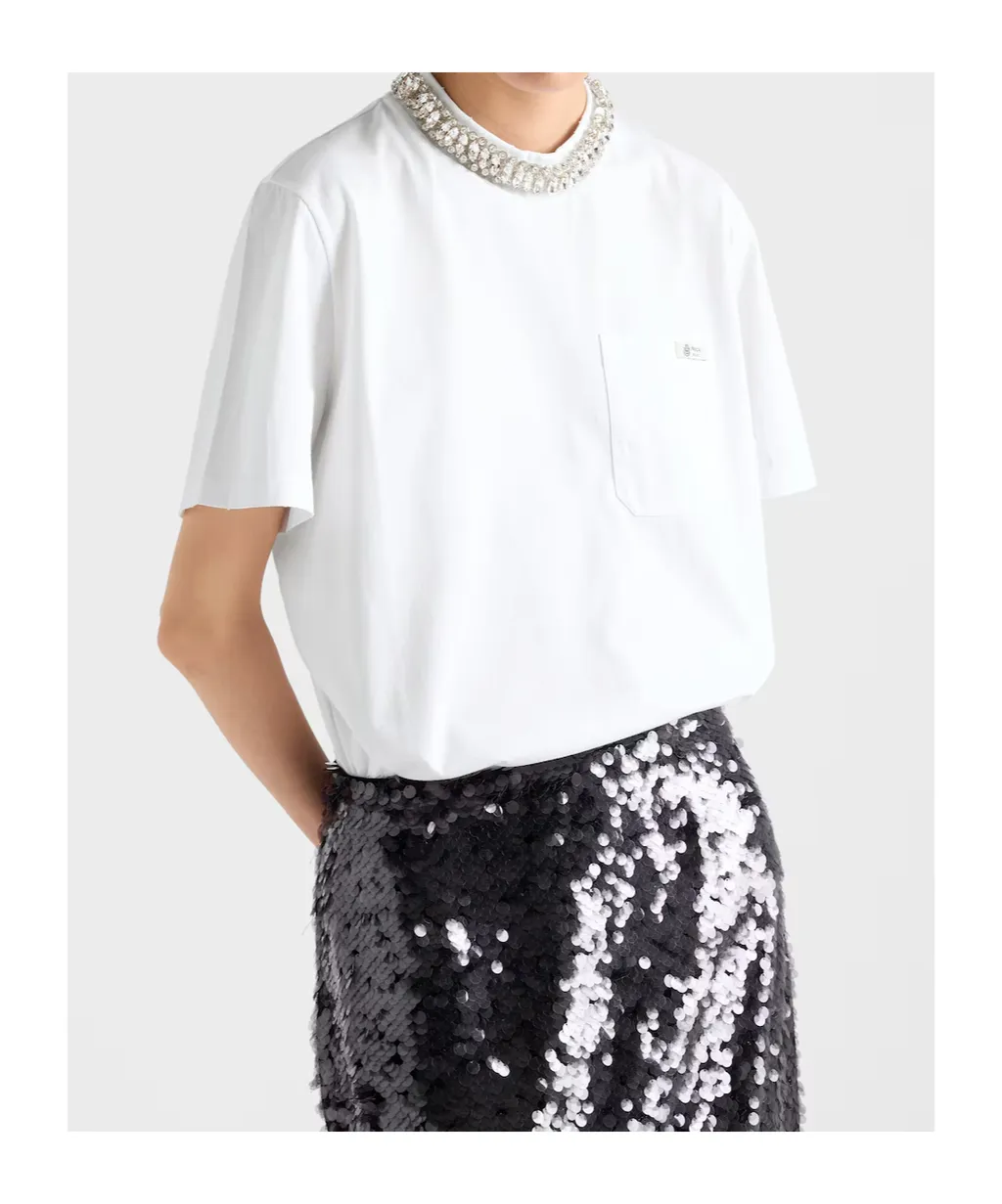 Prada Embellished Crewneck T-Shirt
