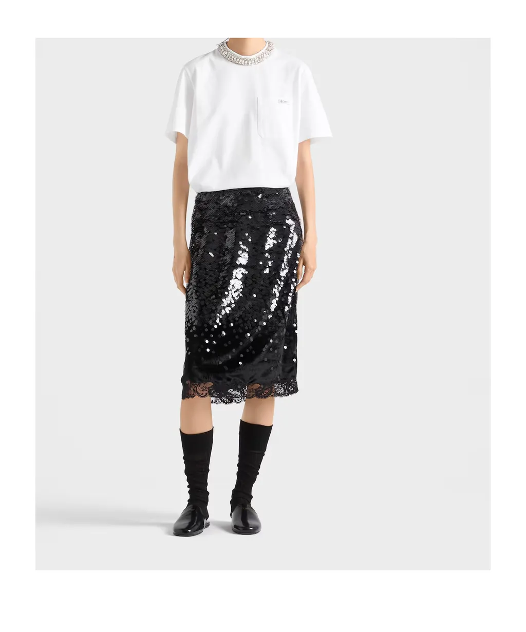 Prada Embellished Crewneck T-Shirt