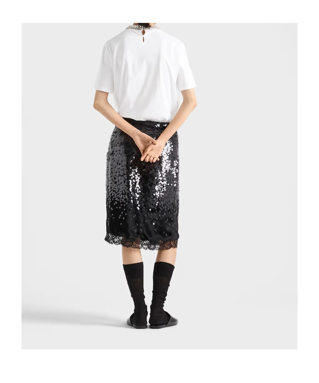 Prada Embellished Crewneck T-Shirt
