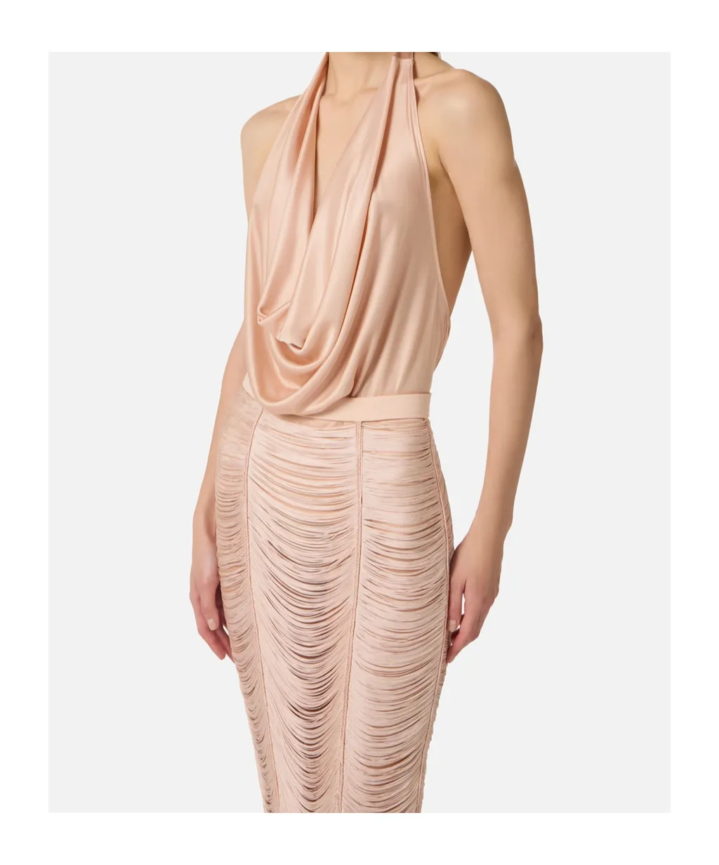 Halter-Neck Drape Top