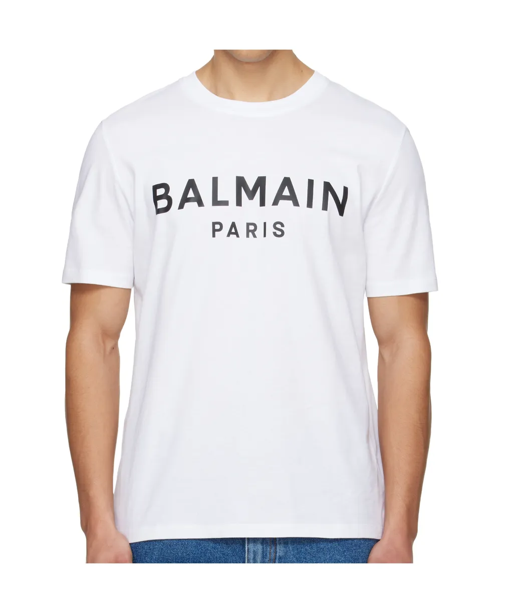 Balmain Logo Printed Crewneck T-Shirt