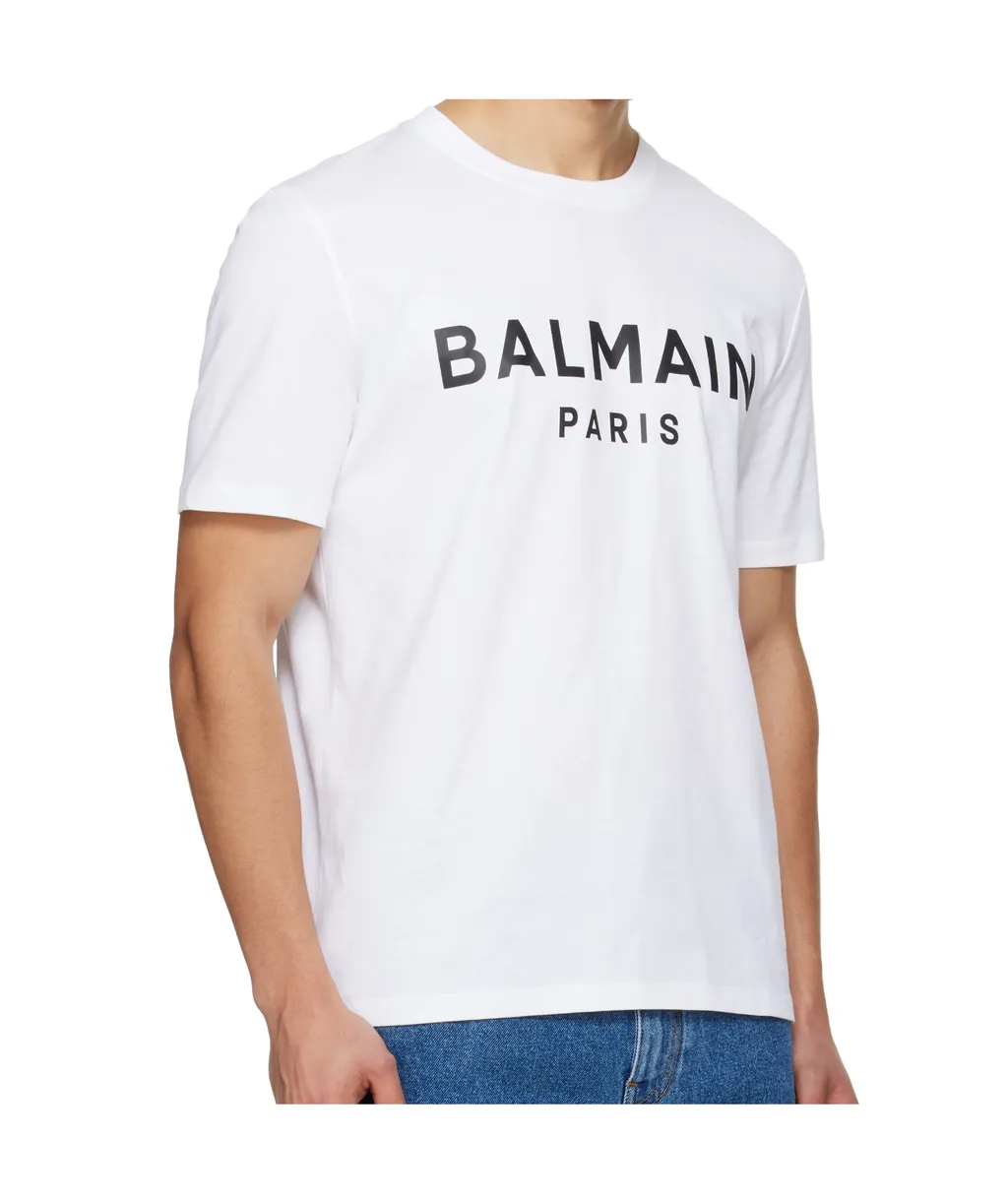 Balmain Logo Printed Crewneck T-Shirt