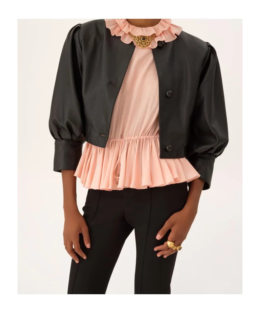 Chlo Collarless Cropped Jacket