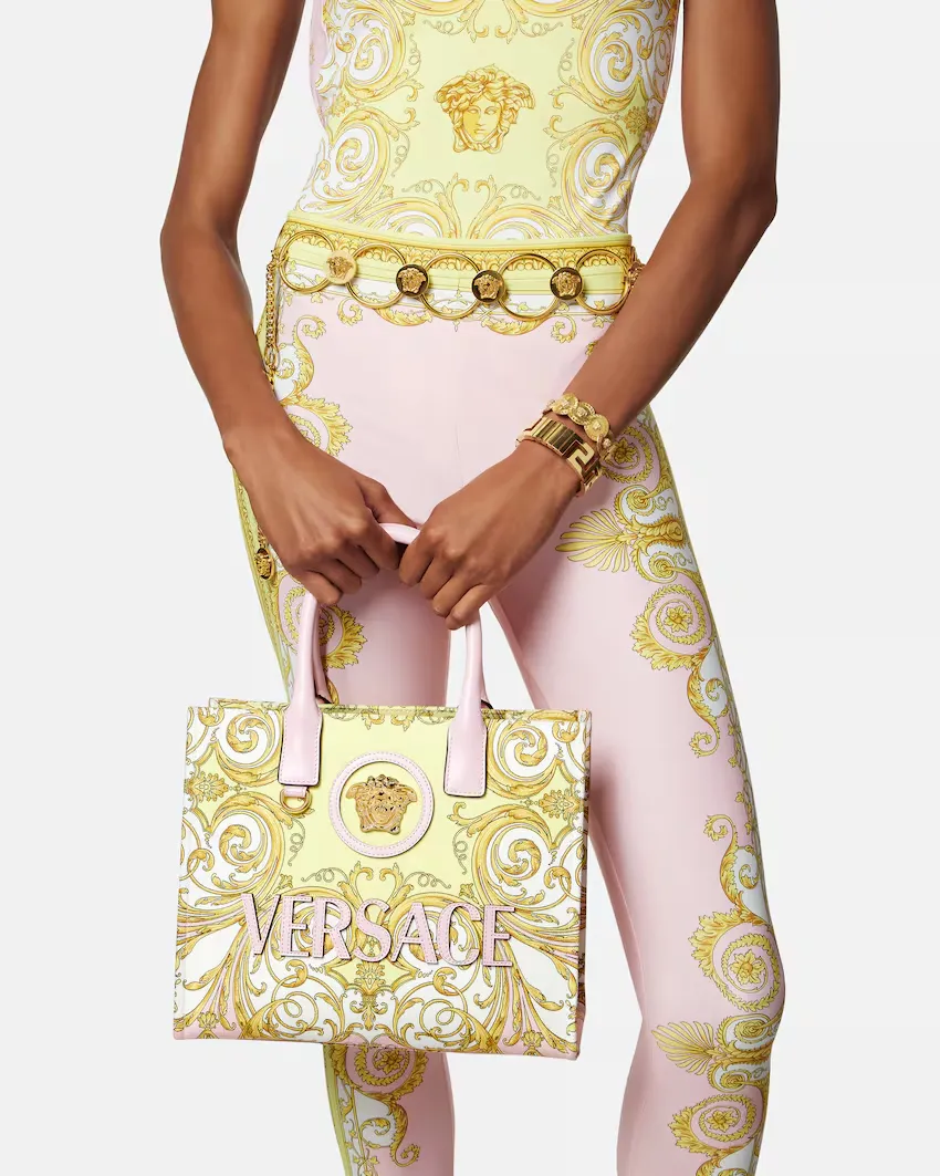 Versace La Medusa Printed Small Tote Bag