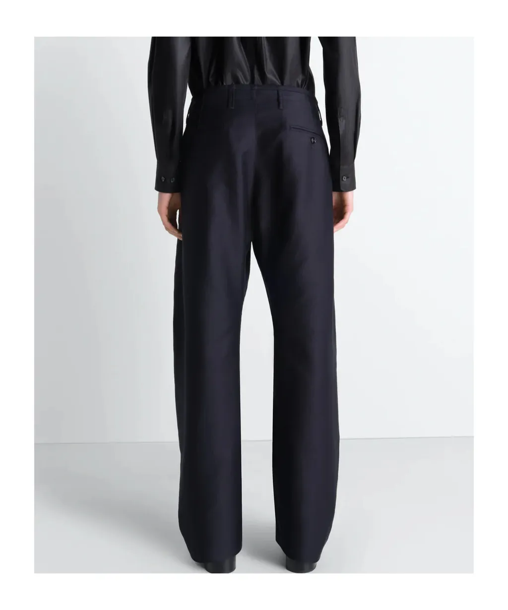 Twisted Chino Pants In Cotton Satin