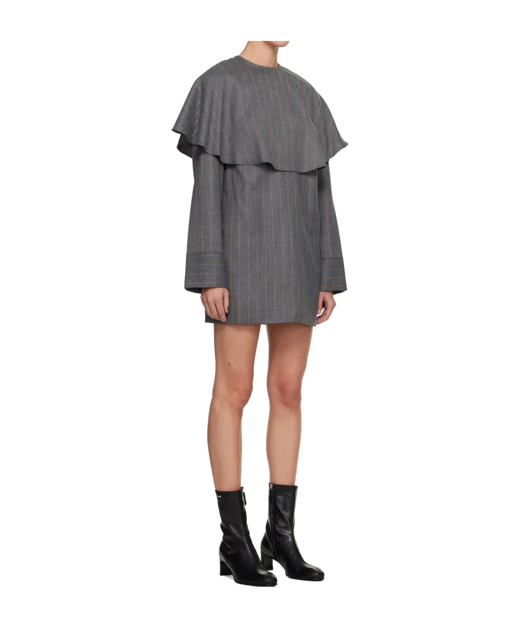 Striped Round Neck Mini Dress