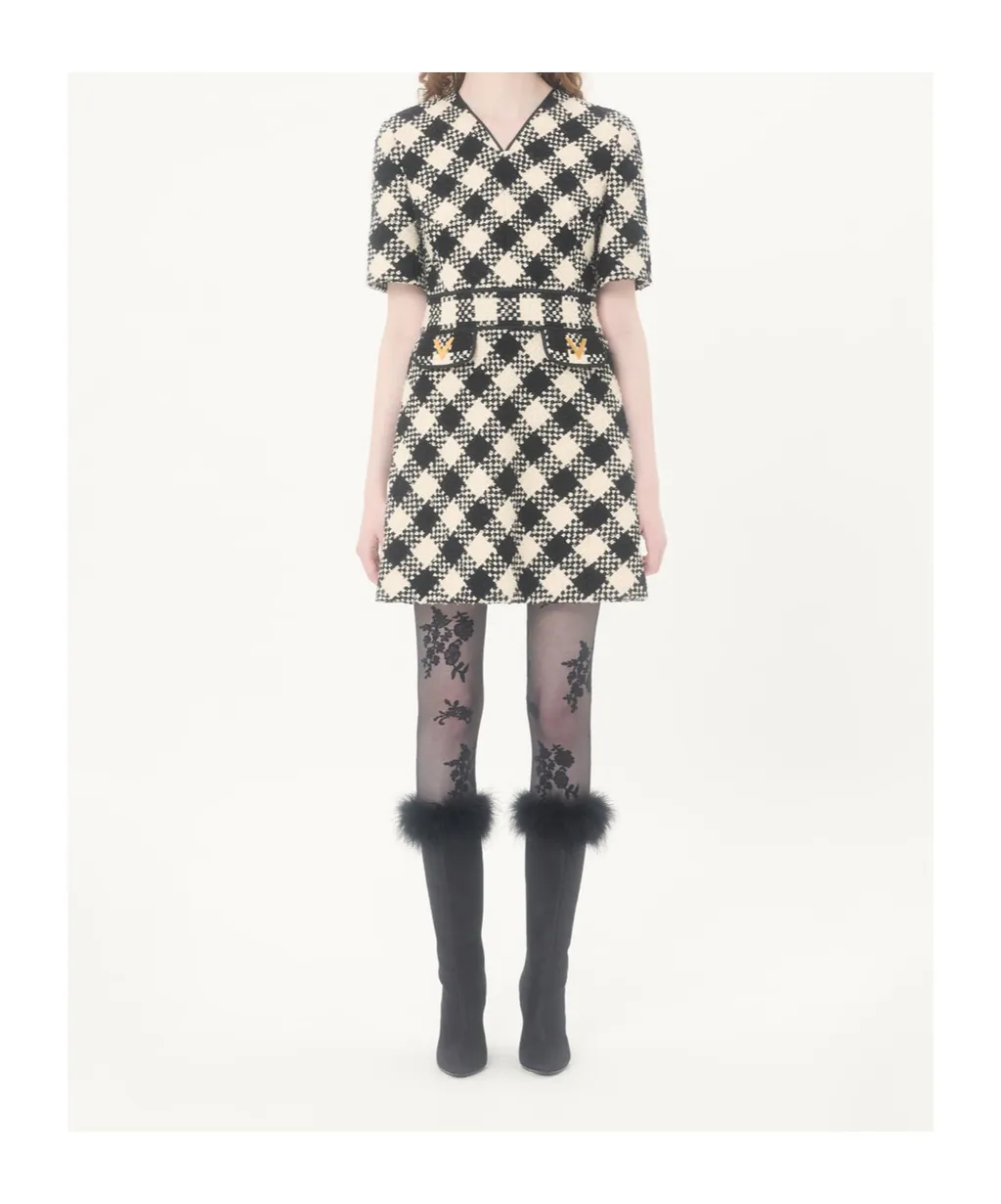 Damier Tweed Dress