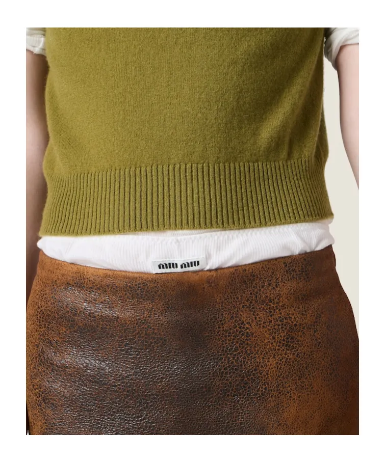 Miu Miu Logo-Embroidered Short-Sleeved Jumper