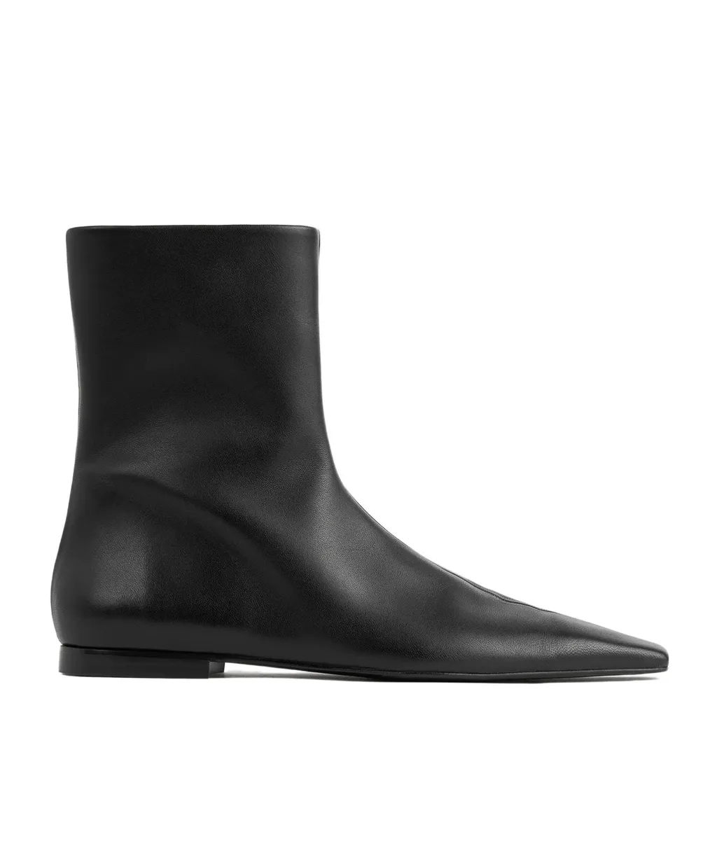 Zipped Leather Boots