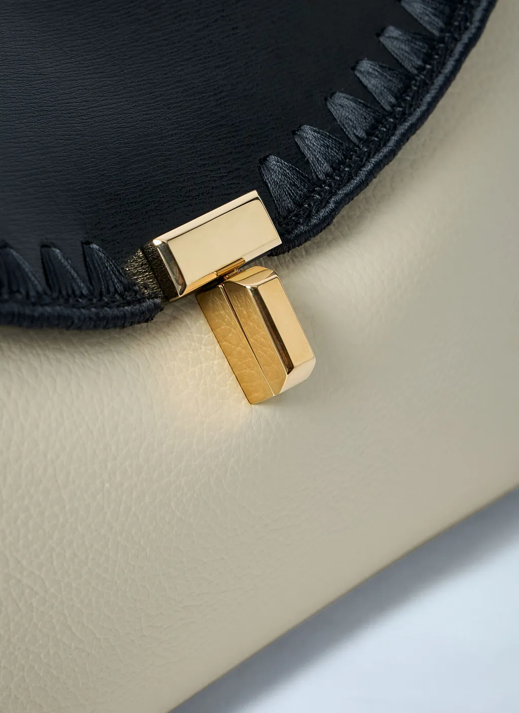 TotÊMe T-Lock Embroidered Foldover Top Clutch Bag